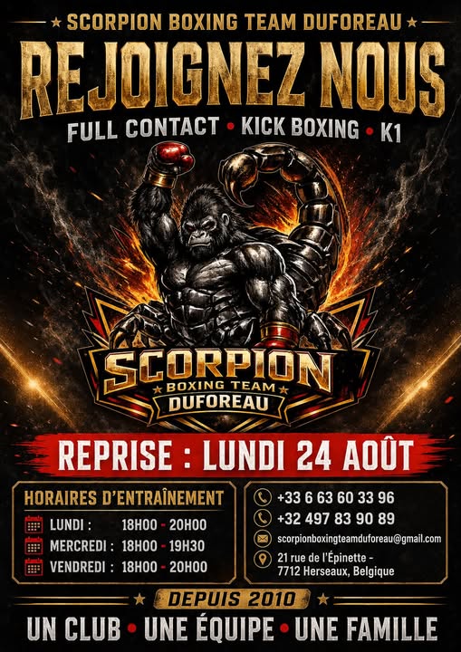 Affiche de reprise des entraînements du SBTD